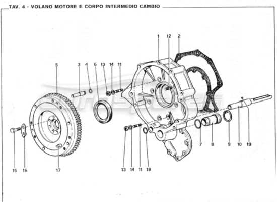 a part diagram from the Ferrari 246 parts catalogue