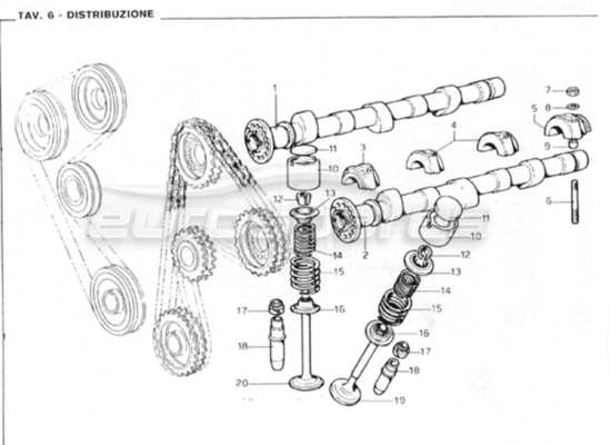 a part diagram from the Ferrari 246 parts catalogue