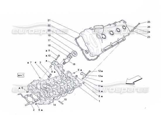 a part diagram from the Maserati Quattroporte M139 (2005-2013) parts catalogue