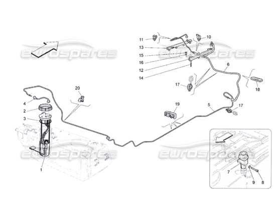 a part diagram from the Maserati Quattroporte M139 (2005-2013) parts catalogue