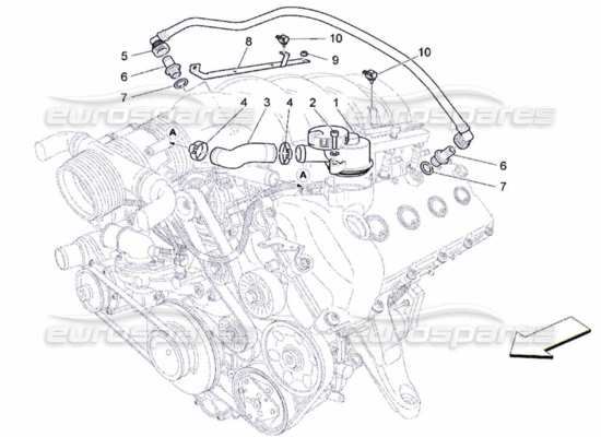 a part diagram from the Maserati Quattroporte M139 (2005-2013) parts catalogue