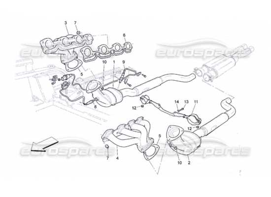 a part diagram from the Maserati Quattroporte M139 (2005-2013) parts catalogue