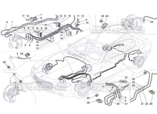 a part diagram from the Maserati Quattroporte M139 (2005-2013) parts catalogue