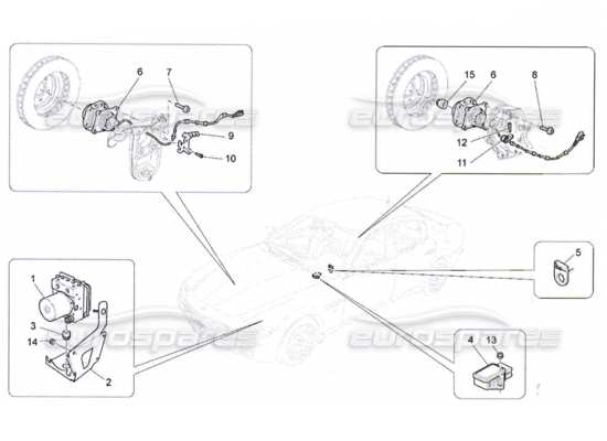 a part diagram from the Maserati Quattroporte M139 (2005-2013) parts catalogue