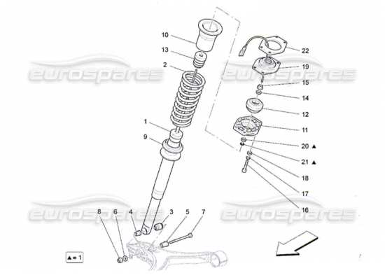 a part diagram from the Maserati Quattroporte M139 (2005-2013) parts catalogue