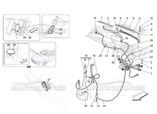 a part diagram from the Maserati Quattroporte M139 (2005-2013) parts catalogue