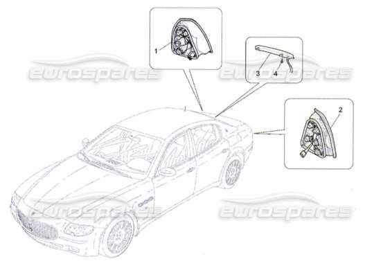 a part diagram from the Maserati Quattroporte M139 (2005-2013) parts catalogue