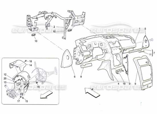 a part diagram from the Maserati Quattroporte M139 (2005-2013) parts catalogue