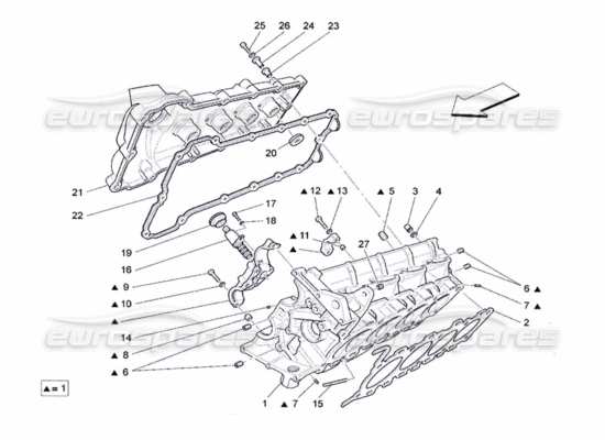 a part diagram from the Maserati Quattroporte M139 (2005-2013) parts catalogue