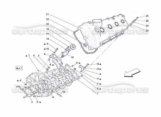 a part diagram from the Maserati Quattroporte M139 (2005-2013) parts catalogue