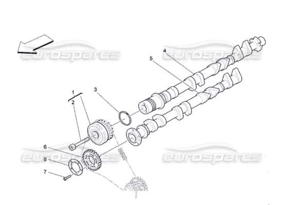 a part diagram from the Maserati Quattroporte M139 (2005-2013) parts catalogue