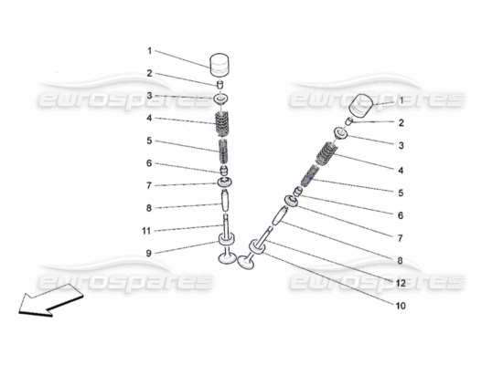 a part diagram from the Maserati Quattroporte M139 (2005-2013) parts catalogue