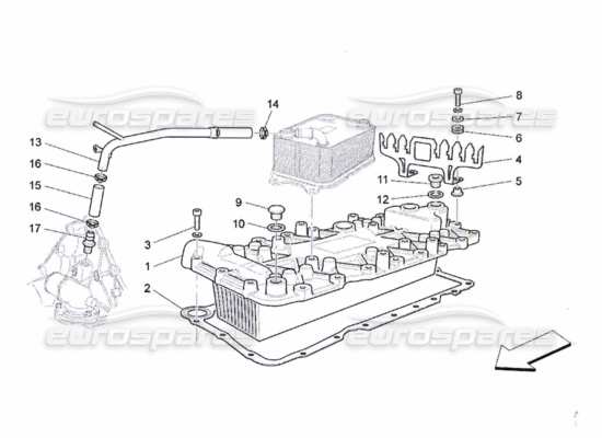 a part diagram from the Maserati Quattroporte M139 (2005-2013) parts catalogue