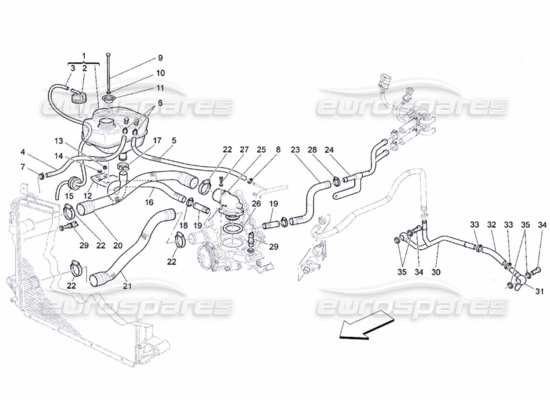 a part diagram from the Maserati Quattroporte M139 (2005-2013) parts catalogue