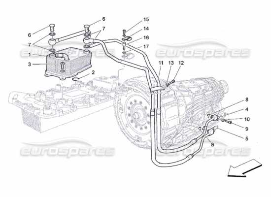 a part diagram from the Maserati Quattroporte M139 (2005-2013) parts catalogue