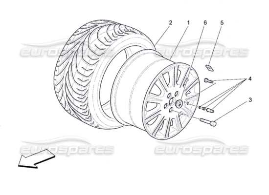 a part diagram from the Maserati Quattroporte M139 (2005-2013) parts catalogue