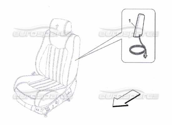 a part diagram from the Maserati Quattroporte M139 (2005-2013) parts catalogue