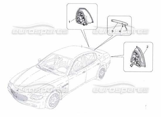 a part diagram from the Maserati Quattroporte M139 (2005-2013) parts catalogue