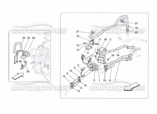 a part diagram from the Maserati Quattroporte M139 (2005-2013) parts catalogue