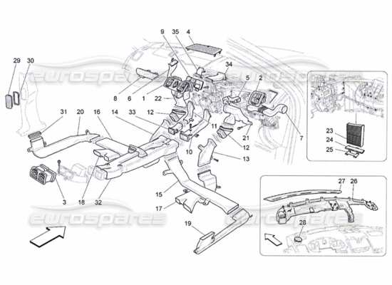 a part diagram from the Maserati Quattroporte M139 (2005-2013) parts catalogue