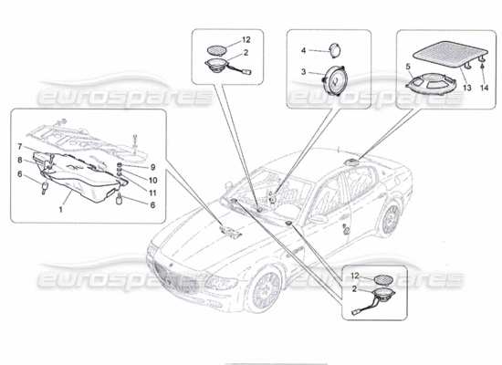 a part diagram from the Maserati Quattroporte M139 (2005-2013) parts catalogue