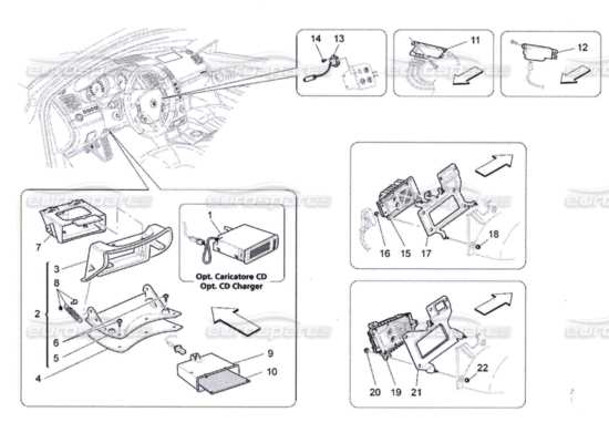 a part diagram from the Maserati Quattroporte M139 (2005-2013) parts catalogue