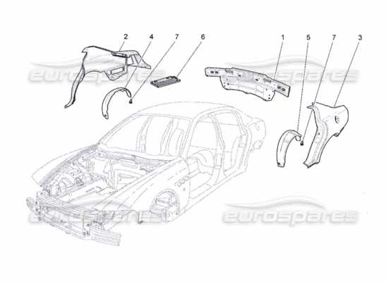 a part diagram from the Maserati Quattroporte M139 (2005-2013) parts catalogue