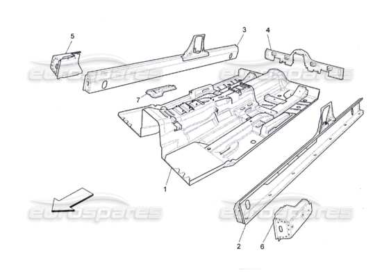 a part diagram from the Maserati Quattroporte M139 (2005-2013) parts catalogue