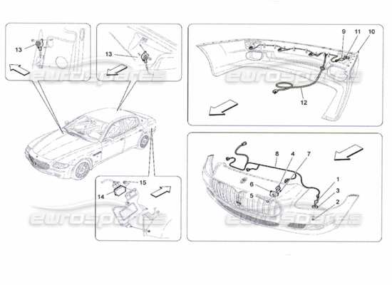 a part diagram from the Maserati Quattroporte M139 (2005-2013) parts catalogue