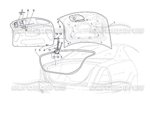 a part diagram from the Maserati Quattroporte M139 (2005-2013) parts catalogue