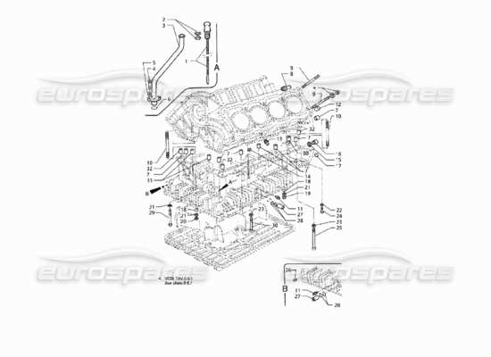 a part diagram from the Maserati Quattroporte (1996-2001) parts catalogue