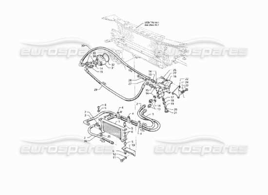 a part diagram from the Maserati Quattroporte (1996-2001) parts catalogue