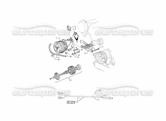 a part diagram from the Maserati Quattroporte (1996-2001) parts catalogue