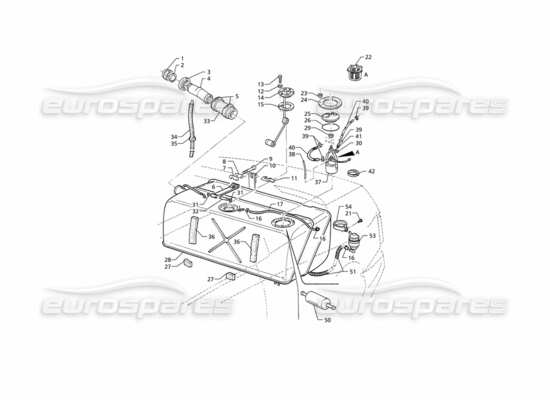 a part diagram from the Maserati Quattroporte (1996-2001) parts catalogue