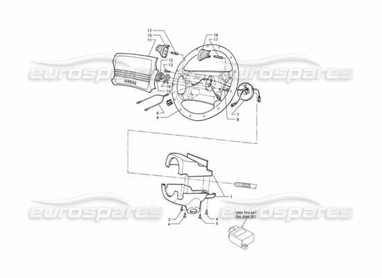 a part diagram from the Maserati Quattroporte (1996-2001) parts catalogue