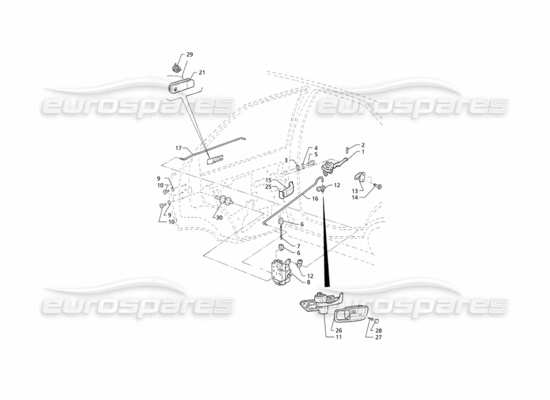 a part diagram from the Maserati Quattroporte (1996-2001) parts catalogue