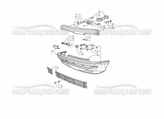 a part diagram from the Maserati Quattroporte (1996-2001) parts catalogue