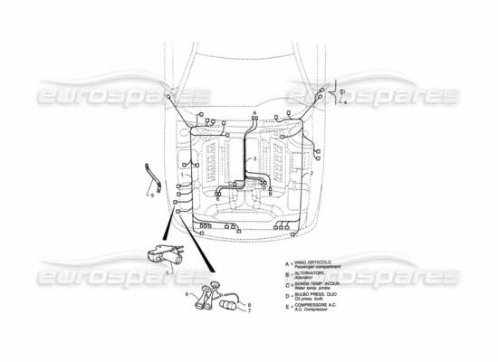 a part diagram from the Maserati Quattroporte (1996-2001) parts catalogue