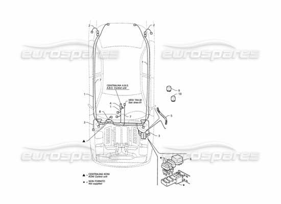 a part diagram from the Maserati Quattroporte (1996-2001) parts catalogue