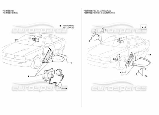 a part diagram from the Maserati Quattroporte (1996-2001) parts catalogue