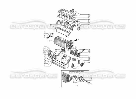 a part diagram from the Maserati Quattroporte (1996-2001) parts catalogue