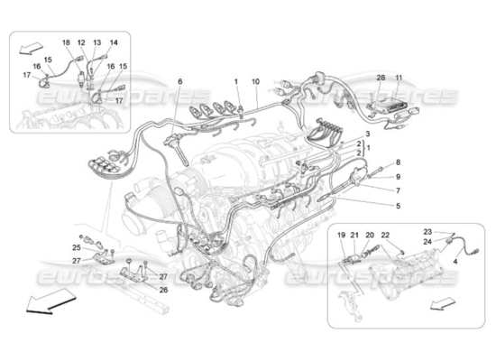 a part diagram from the Maserati Quattroporte M139 (2005-2013) parts catalogue