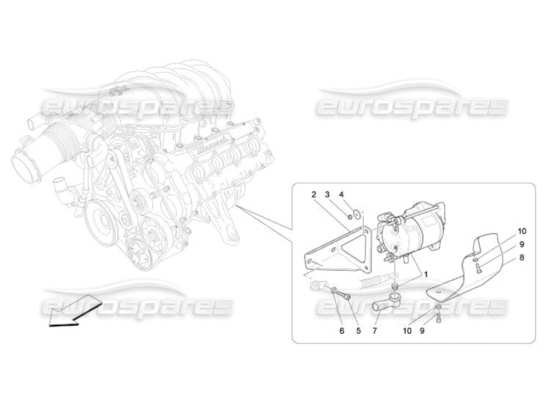 a part diagram from the Maserati Quattroporte M139 (2005-2013) parts catalogue