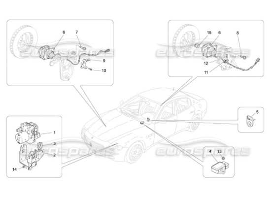 a part diagram from the Maserati Quattroporte M139 (2005-2013) parts catalogue