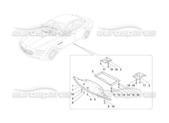 a part diagram from the Maserati Quattroporte M139 (2005-2013) parts catalogue