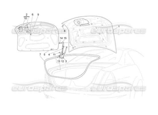 a part diagram from the Maserati Quattroporte M139 (2005-2013) parts catalogue