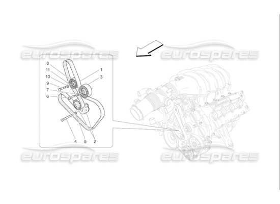 a part diagram from the Maserati Quattroporte M139 (2005-2013) parts catalogue