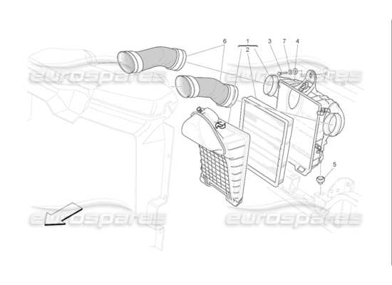 a part diagram from the Maserati Quattroporte M139 (2005-2013) parts catalogue