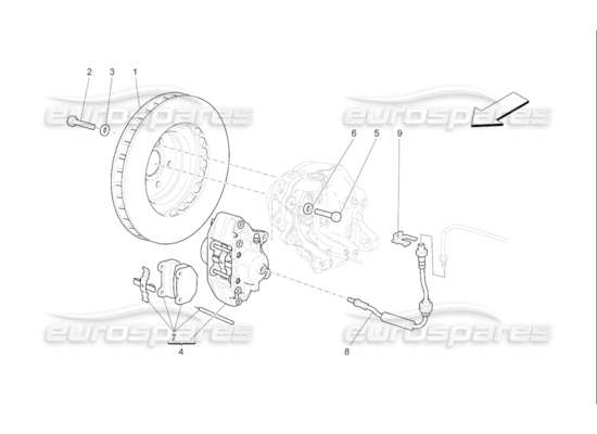 a part diagram from the Maserati Quattroporte M139 (2005-2013) parts catalogue