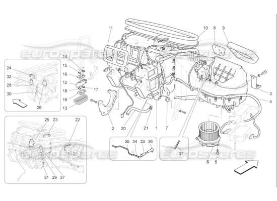 a part diagram from the Maserati Quattroporte M139 (2005-2013) parts catalogue